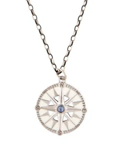Pre-owned Monica Rich Kosann Sapphire Adventure Pendant Necklace, 20.5" In Multicolor