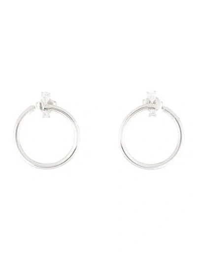 Pre-owned Monica Rich Kosann Sapphire Large Galaxy Wrap Hoop Earrings In Multicolor