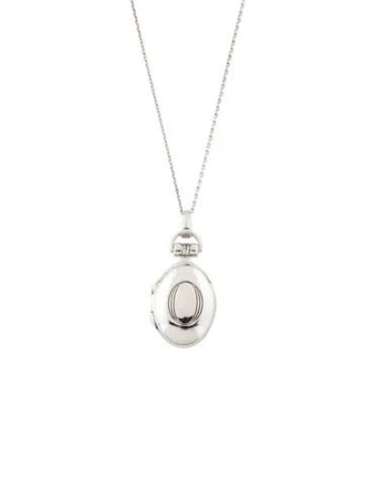 Pre-owned Monica Rich Kosann Sapphire Petite Oval Initial 'o' Locket, 30" In Multi