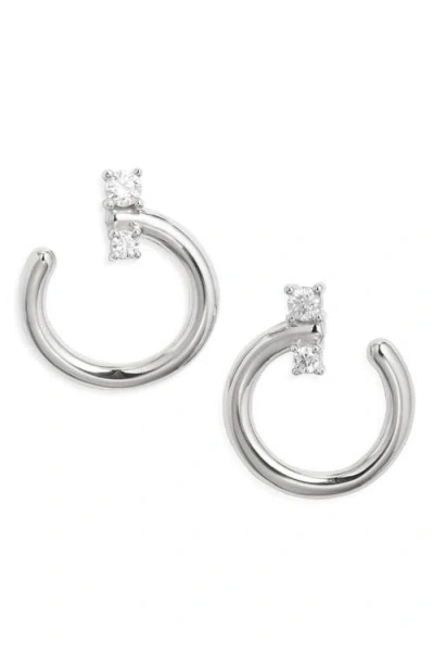 Monica Rich Kosann Small Galaxy Wrap Hoop Earrings In Silver