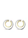 Monica Rich Kosann Sterling Silver Double Galaxy Hoop Earrings In Metallic