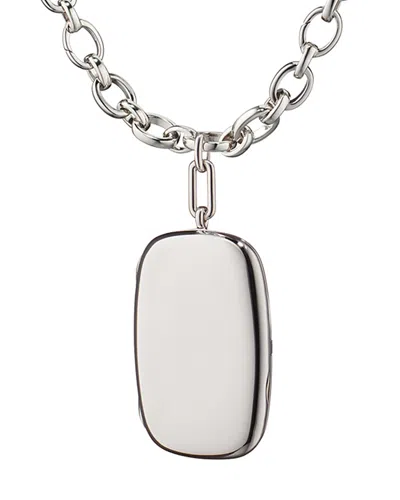 Monica Rich Kosann Sterling Silver Finn Audrey Locket Necklace, 18 In Red