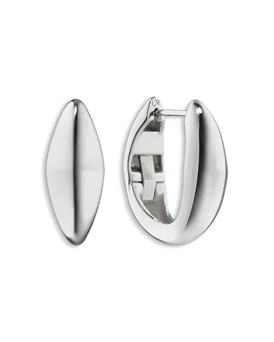 Monica Rich Kosann Sterling Silver Points North Huggie Hoop Earrings