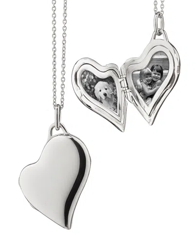 Monica Rich Kosann Sterling Silver Slim Lockets Polished Heart Pendant Necklace, 18-22