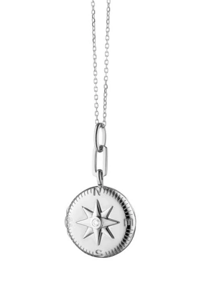 Monica Rich Kosann Travel Locket Sterling Silver Necklace In Metallic
