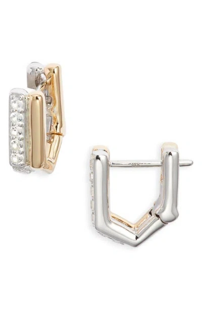 Monica Rich Kosann Two-tone Infinity Huggie Earrings In Gold