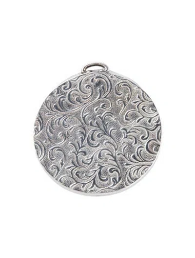 Pre-owned Monica Rich Kosann Vine Half Locket Pendant In Multi