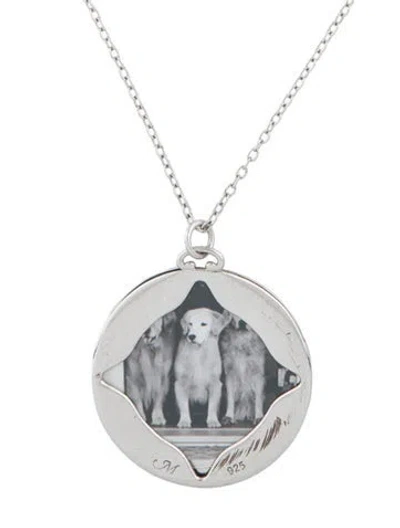 Pre-owned Monica Rich Kosann Vine Half-locket Necklace, 38" In Multi