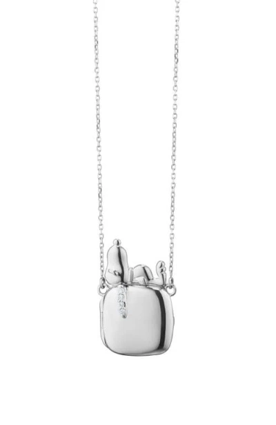 Monica Rich Kosann X Peanuts® Viv Slim Locket Necklace In Metallic