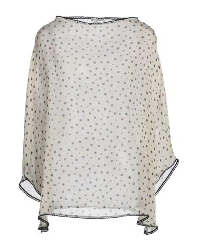 Monica Sarti Woman Top Beige Size Onesize Silk, Cotton