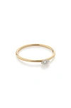 Monica Vinader 14k Gold Marquise Diamond Stacking Ring In 14k Gold