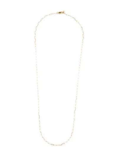 Pre-owned Monica Vinader 14k Mini Paperclip Chain Necklace, 18" In Multi
