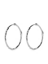 Monica Vinader 14k White Gold Medium Siren Hoops In Metallic