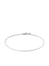 Monica Vinader 14k White Gold Super Fine Bracelet In Silver