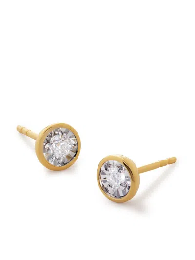 Monica Vinader 14kt Gold Diamond Stud Earrings