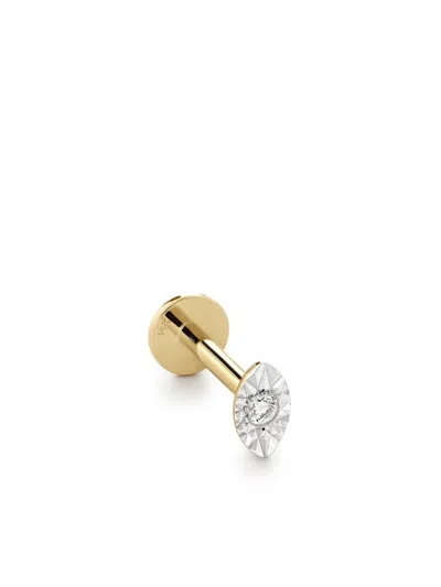 Monica Vinader 14kt Recycled Yellow Gold Labret Diamond Earring