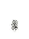 Monica Vinader 14kt White Gold Clover Single Earring In Silver