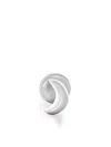 Monica Vinader 14kt White Gold Crescent Moon Single Earring In Silver