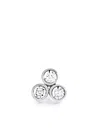 Monica Vinader 14kt White Gold Diamond Cluster Stud Earring In Silber