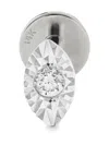 Monica Vinader 14kt White Gold Diamond Single Earring In Silver