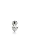 Monica Vinader 14kt White Gold Heart Single Earring In Silver