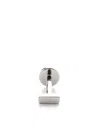 Monica Vinader 14kt White Gold Linear Bar Single Earring In Silver