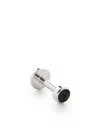 Monica Vinader 14kt White Gold Mini Gem Onyx Earring In Silver