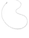 Monica Vinader 14kt White Gold Paperclip Chain Necklace In Silver