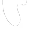 Monica Vinader 14kt White Gold Shimmer Chain Necklace In Silver