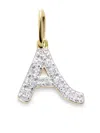 Monica Vinader Gold Diamond Initial A Pendant Lab Grown Diamond In Gold