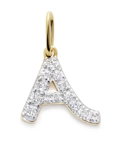 Monica Vinader Gold Diamond Initial A Pendant Lab Grown Diamond In 14k Solid Gold