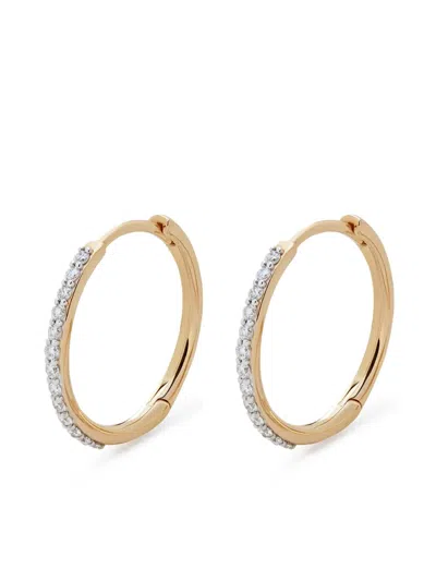 Monica Vinader 14kt Yellow Gold Diamond Hoop Earrings