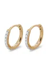 Monica Vinader 14kt Yellow Gold Diamond Huggie Earrings In Gold