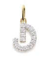 Monica Vinader M14ky Yellow Gold D Diamond Pendant In Gold