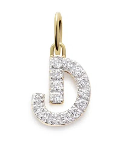 Monica Vinader M14ky Yellow Gold D Diamond Pendant