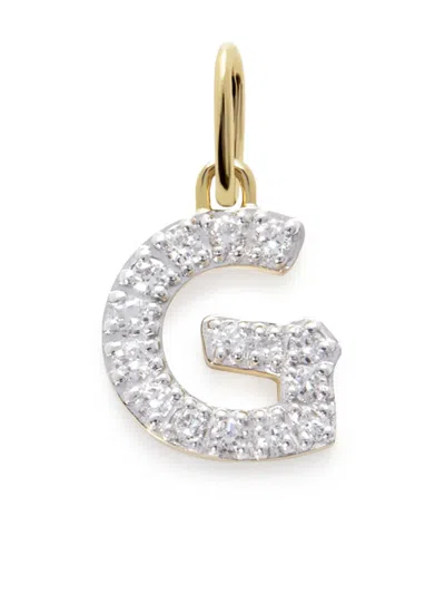 MONICA VINADER 14KT YELLOW GOLD INITIAL G DIAMOND PENDANT
