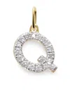 Monica Vinader Gold Diamond Initial Q Pendant Lab Grown Diamond In Gold
