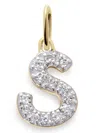 Monica Vinader Lab Grown Diamond Initial Pendant In Gold