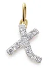 Monica Vinader Gold Diamond Initial X Pendant Lab Grown Diamond In Gold