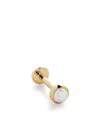 Monica Vinader 14kt Yellow Gold Pearl Labret Single Earring In Gold