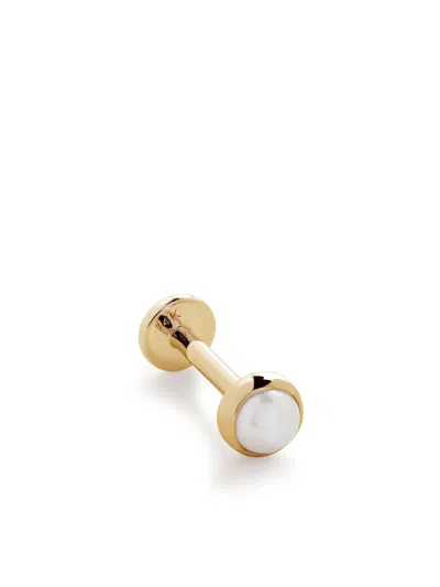Monica Vinader 14kt Yellow Gold Pearl Labret Single Earring