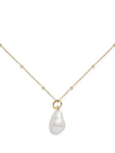 Monica Vinader 14kt Yellow Gold Pearl Pendant Necklace