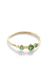 Monica Vinader 14kt Yellow Gold Siren Diamond And Emerald Ring