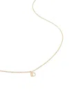 Monica Vinader 14kt Yellow Gold Small Initial D Necklace In 金色