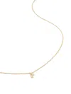 Monica Vinader 14kt Yellow Gold Small Initial F Necklace In 金色