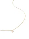 Monica Vinader 14kt Yellow Gold Small Initial P Necklace In 金色