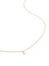 Monica Vinader 14kt Yellow Gold Small Initial V Necklace In 金色