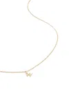 Monica Vinader Alphabet W-pendant Necklace In 金色