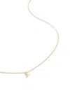 Monica Vinader 14kt Yellow Gold Small Initial Y Necklace In 金色