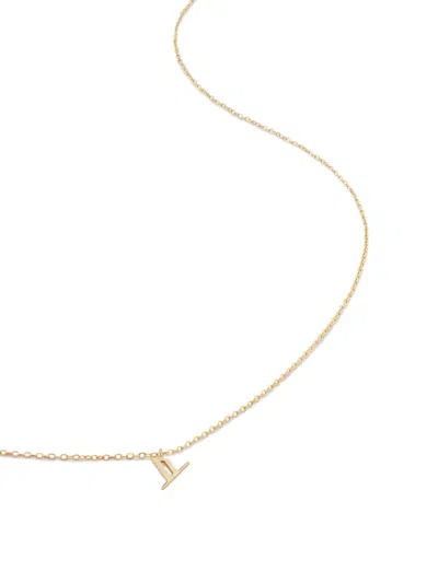 Monica Vinader 14kt Yellow Gold Small Initial Y Necklace In 金色